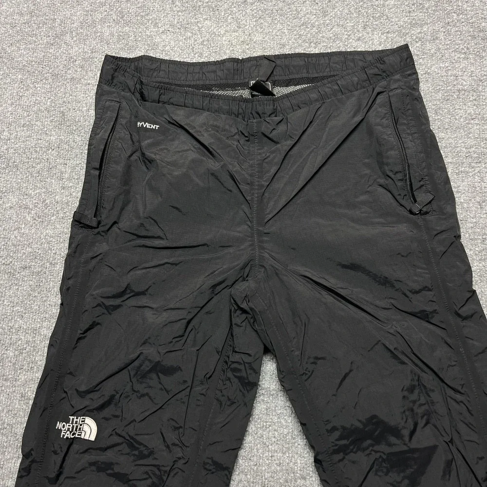 The North Face HyVent Rain Pants Mens Small Black Nylon Mesh Lined Hiking